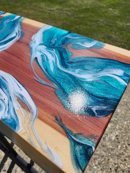 Red Cedar Swirl "C" Table