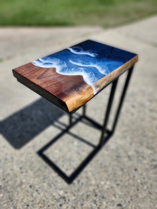 Black Walnut Navy Ocean "C" Table