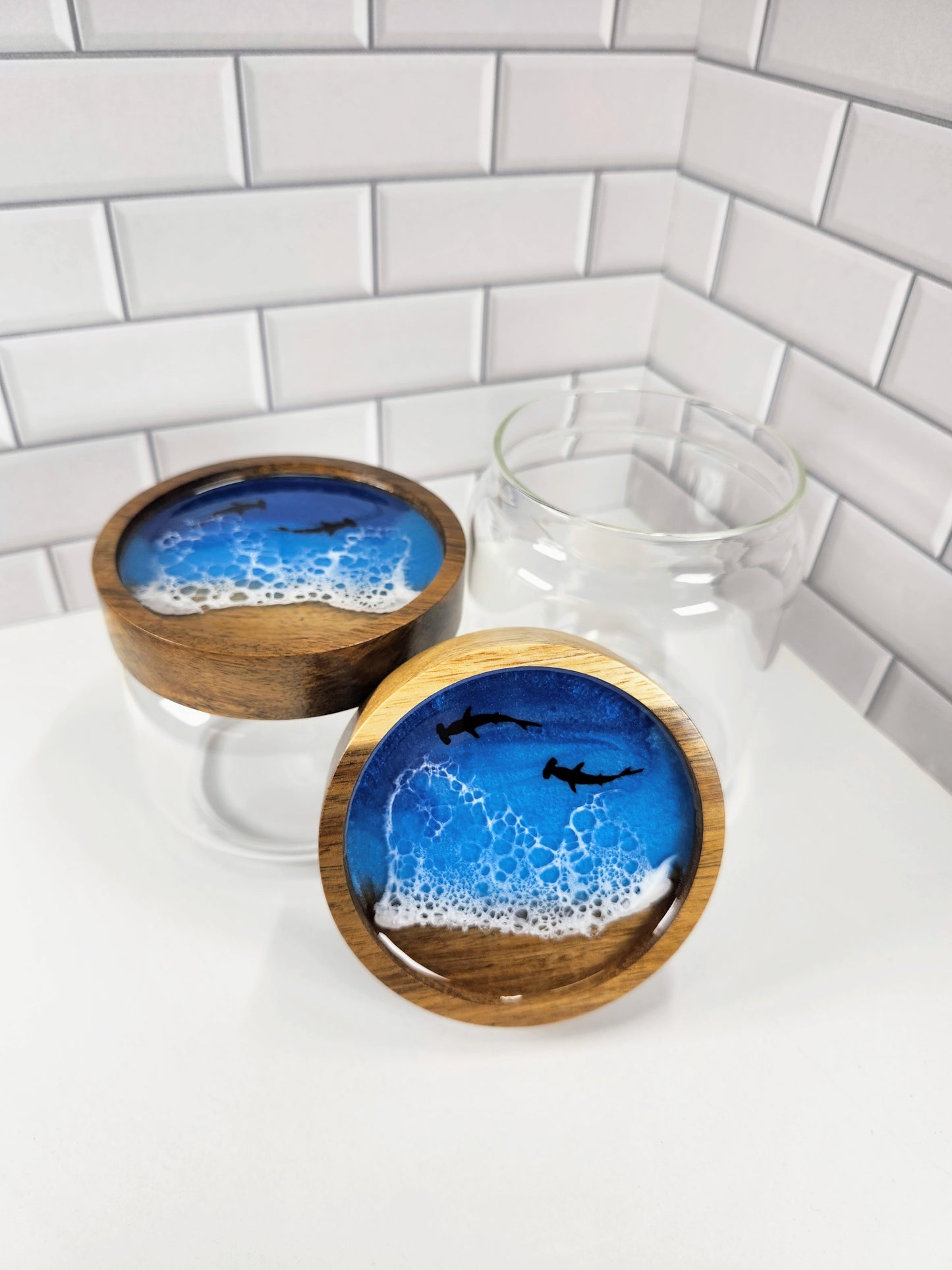 Ocean Glass Jars with Animals