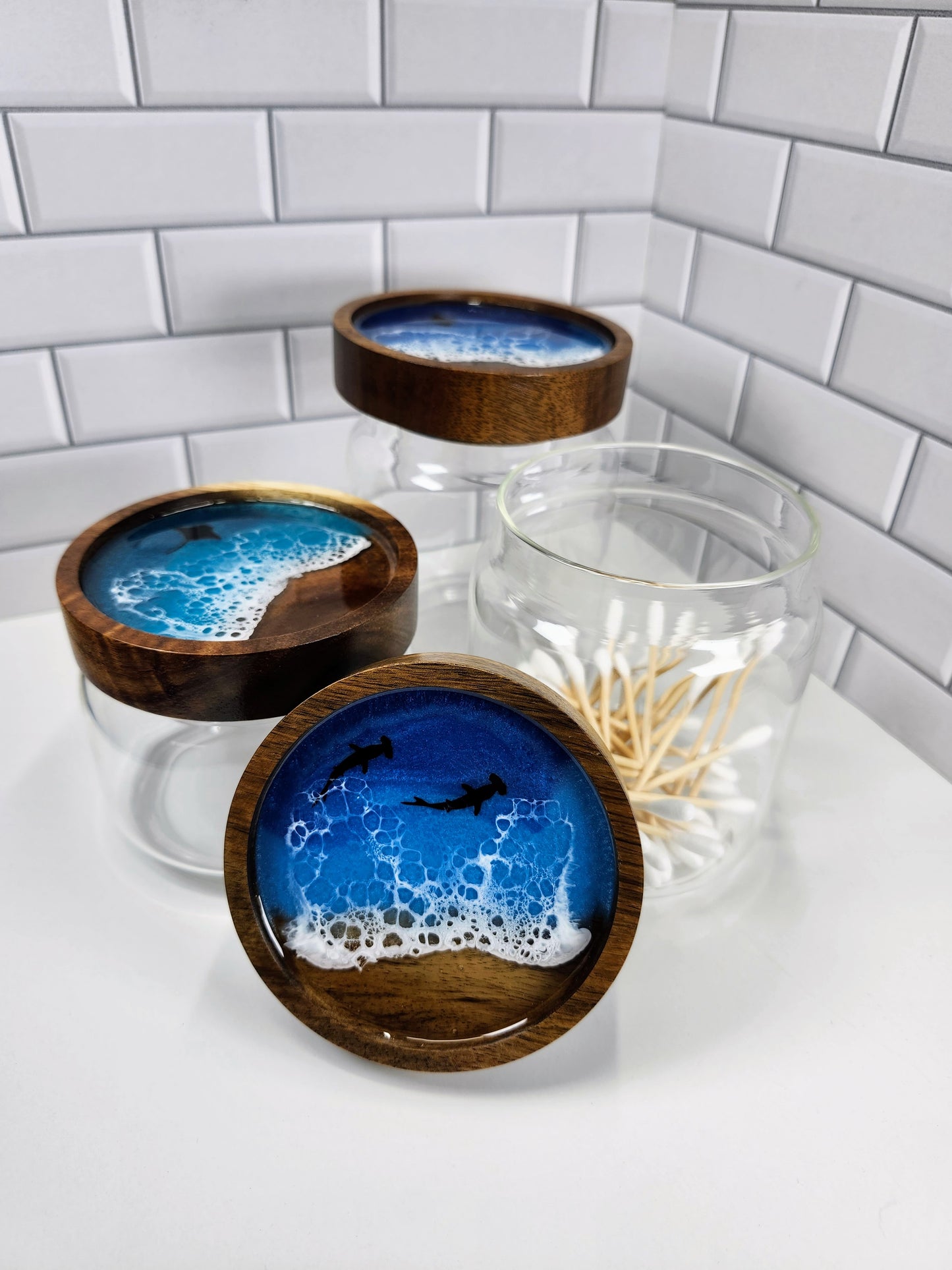 Ocean Glass Jars with Animals