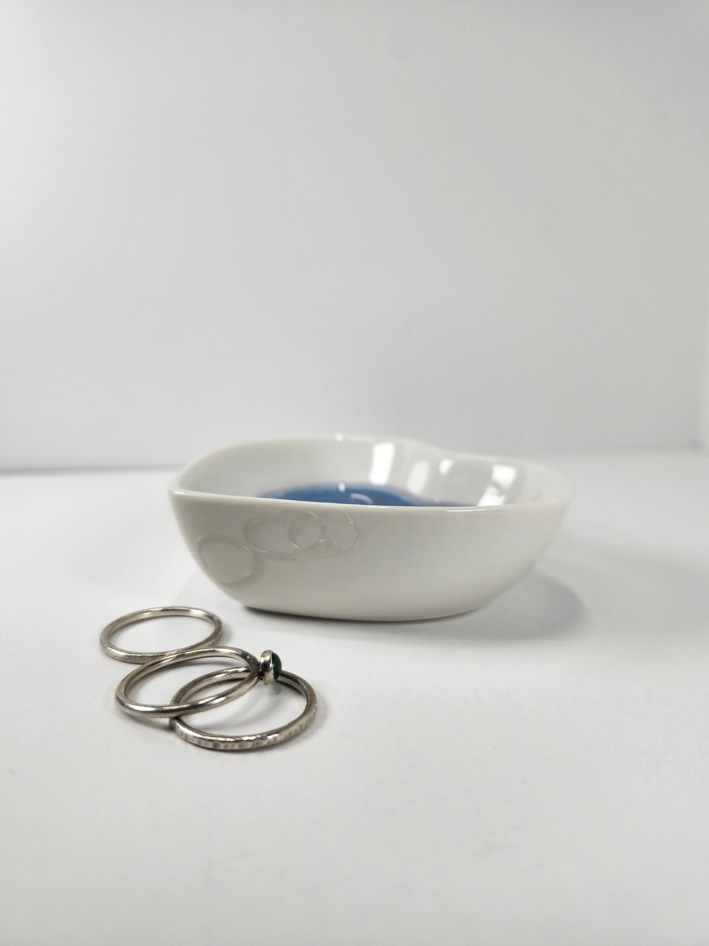 Caribbean Blue Crushed shells Ring Dish