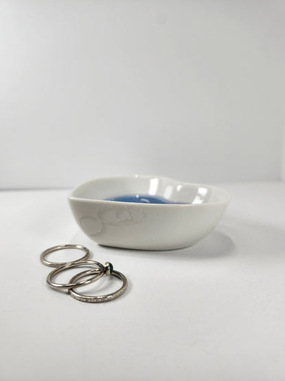 Caribbean Blue Crushed shells Ring Dish