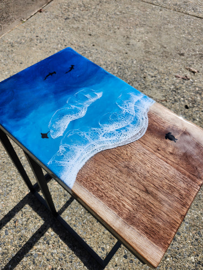 Walnut C Table | Pacific Blue