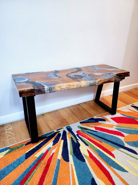 Black Walnut Bench (live edge)