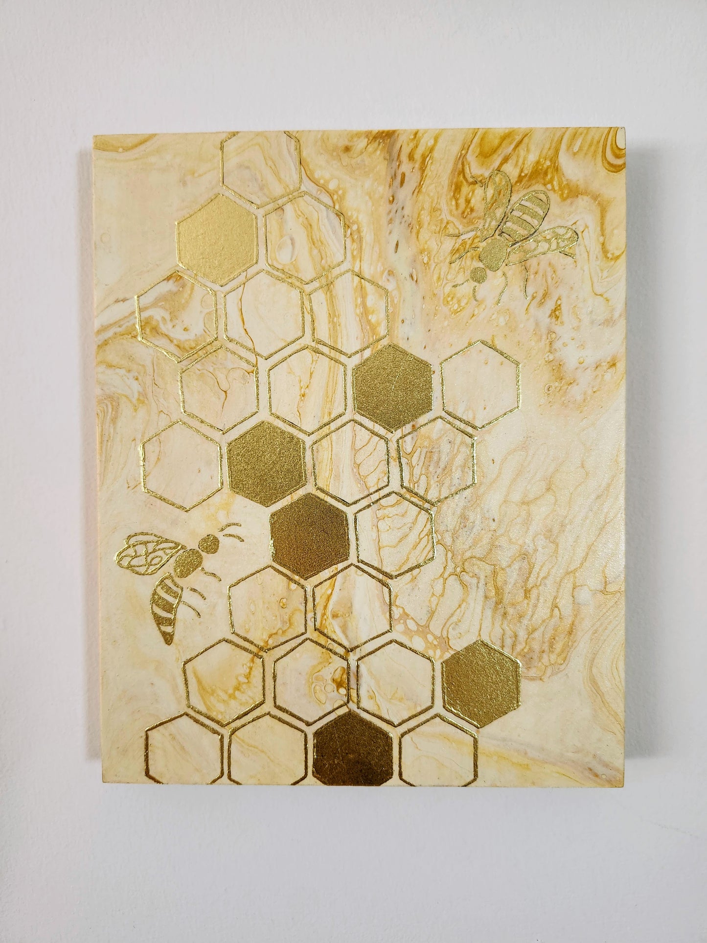 Gilded Honeycomb Original Painting