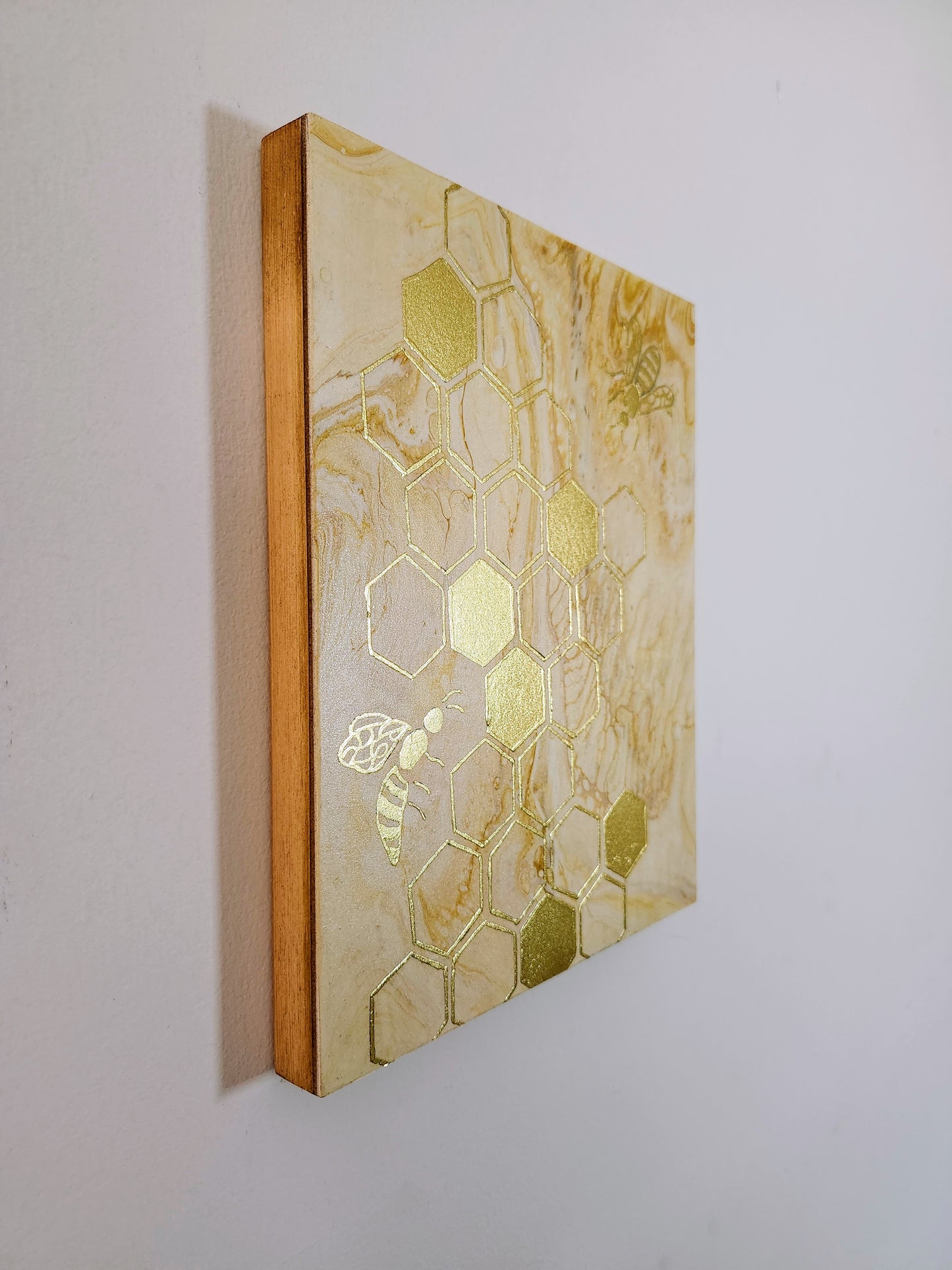 Gilded Honeycomb Original Painting
