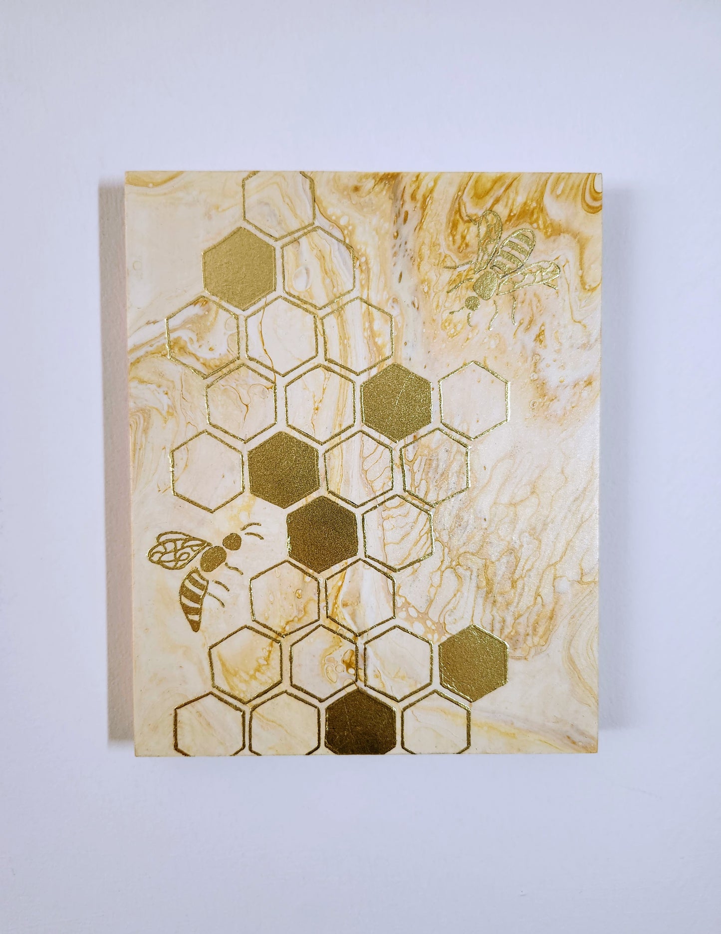 Gilded Honeycomb Original Painting