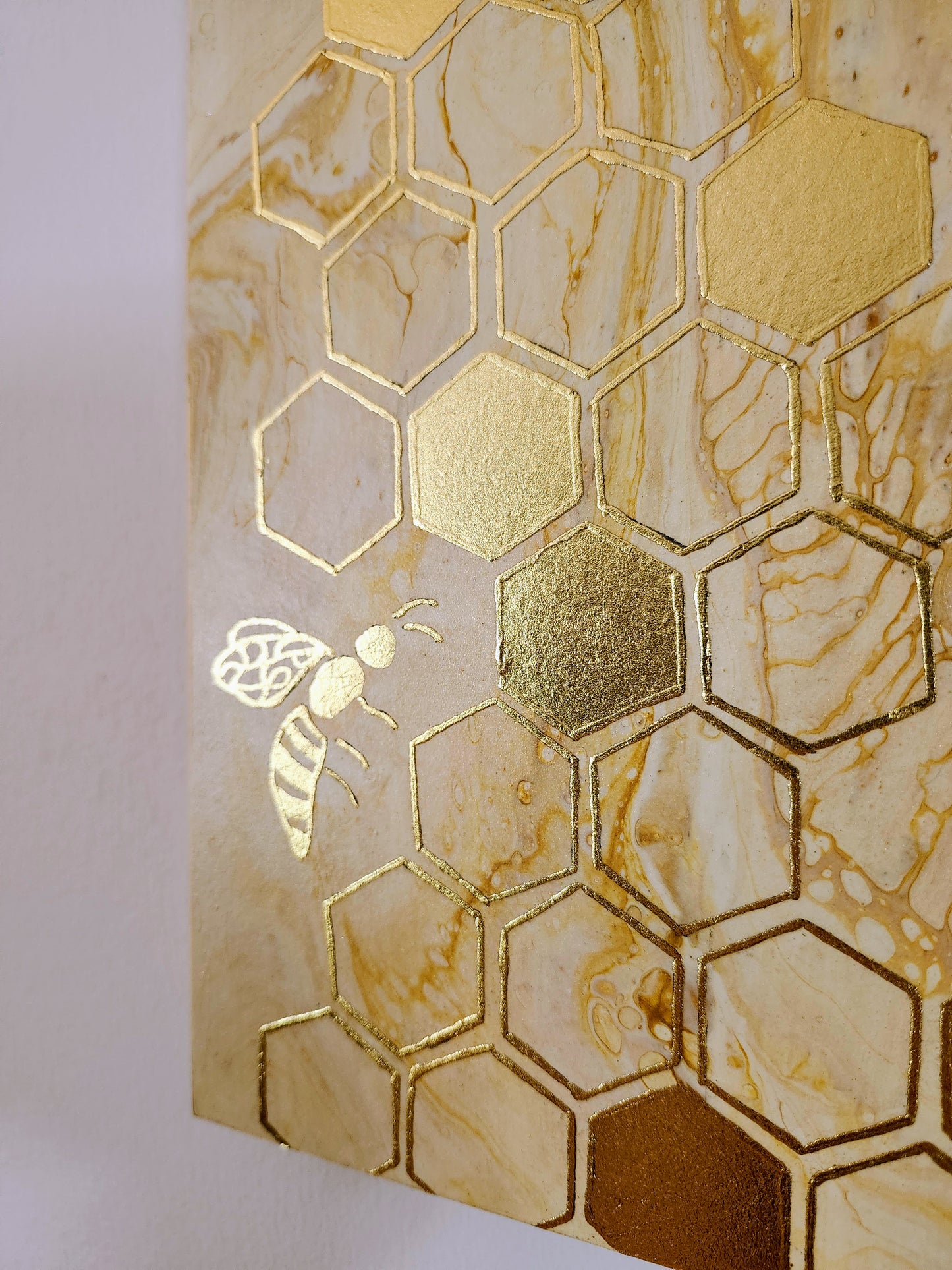Gilded Honeycomb Original Painting