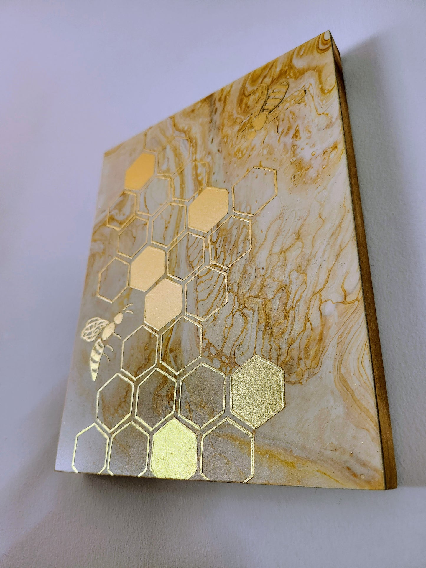 Gilded Honeycomb Original Painting