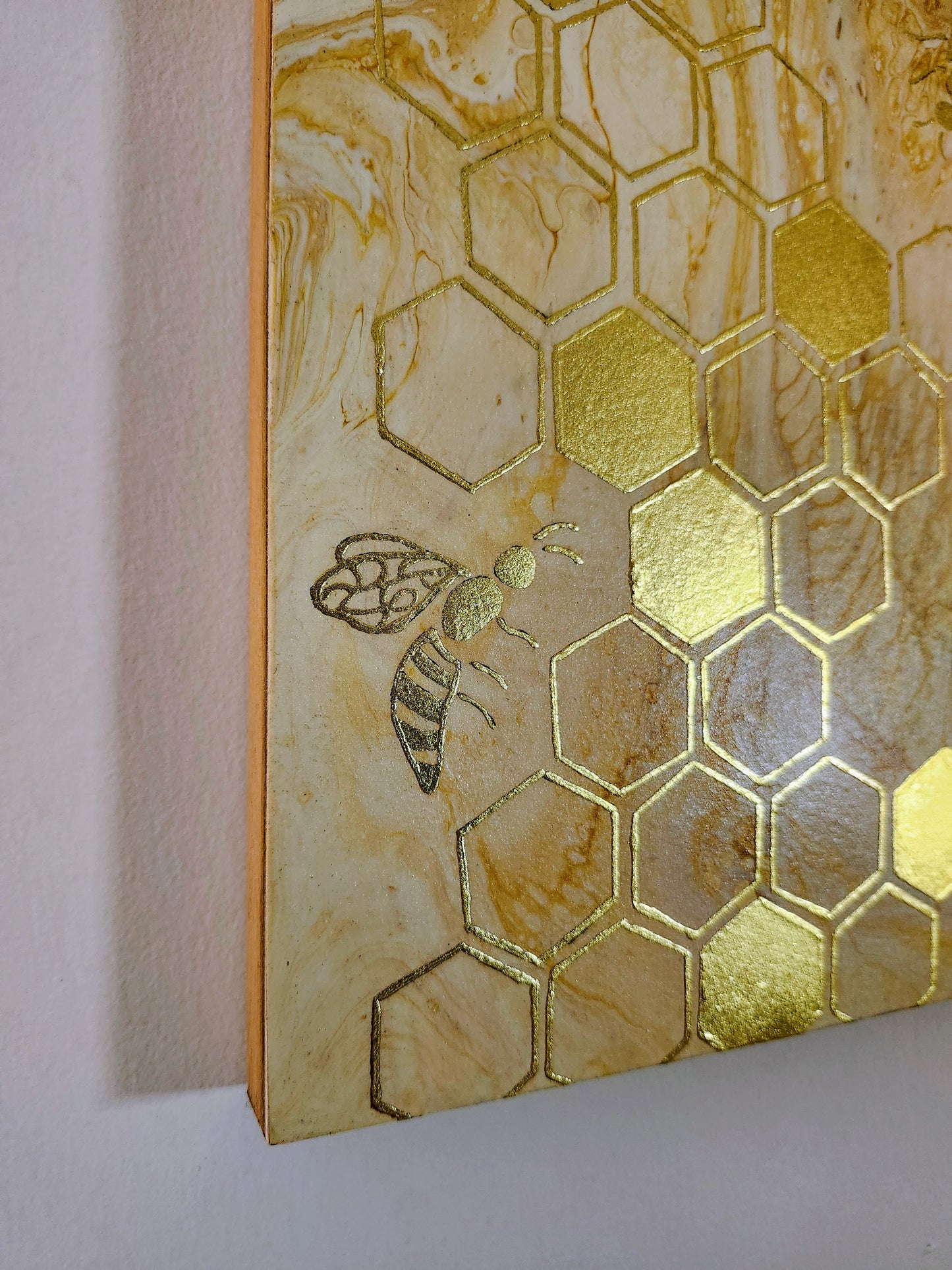 Gilded Honeycomb Original Painting