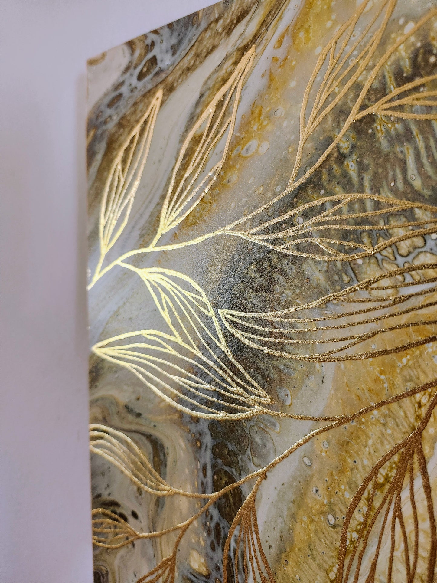 Gold leaf Original Painting