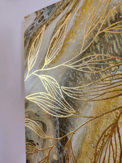 Gold leaf Original Painting