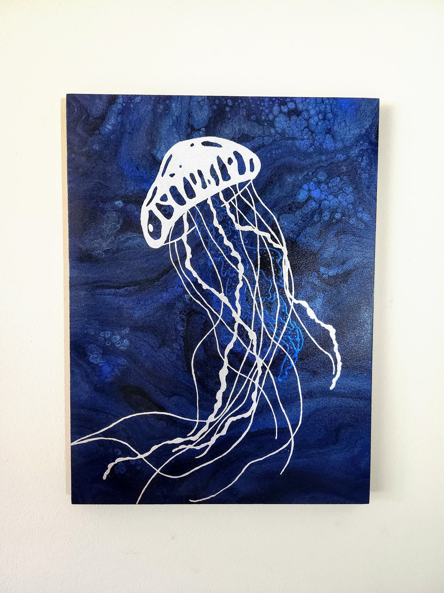 Silver Jellyfish Original Painting