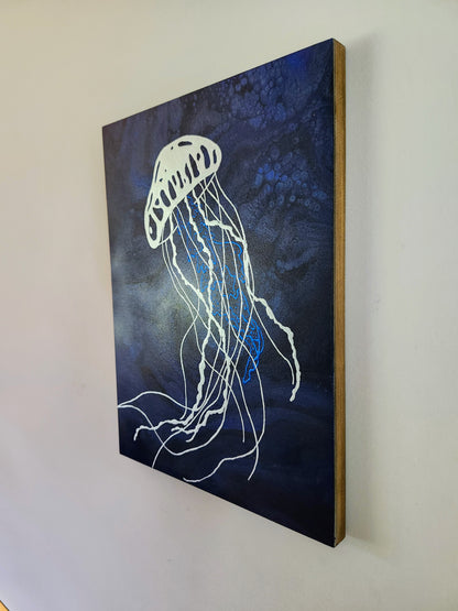 Silver Jellyfish Original Painting