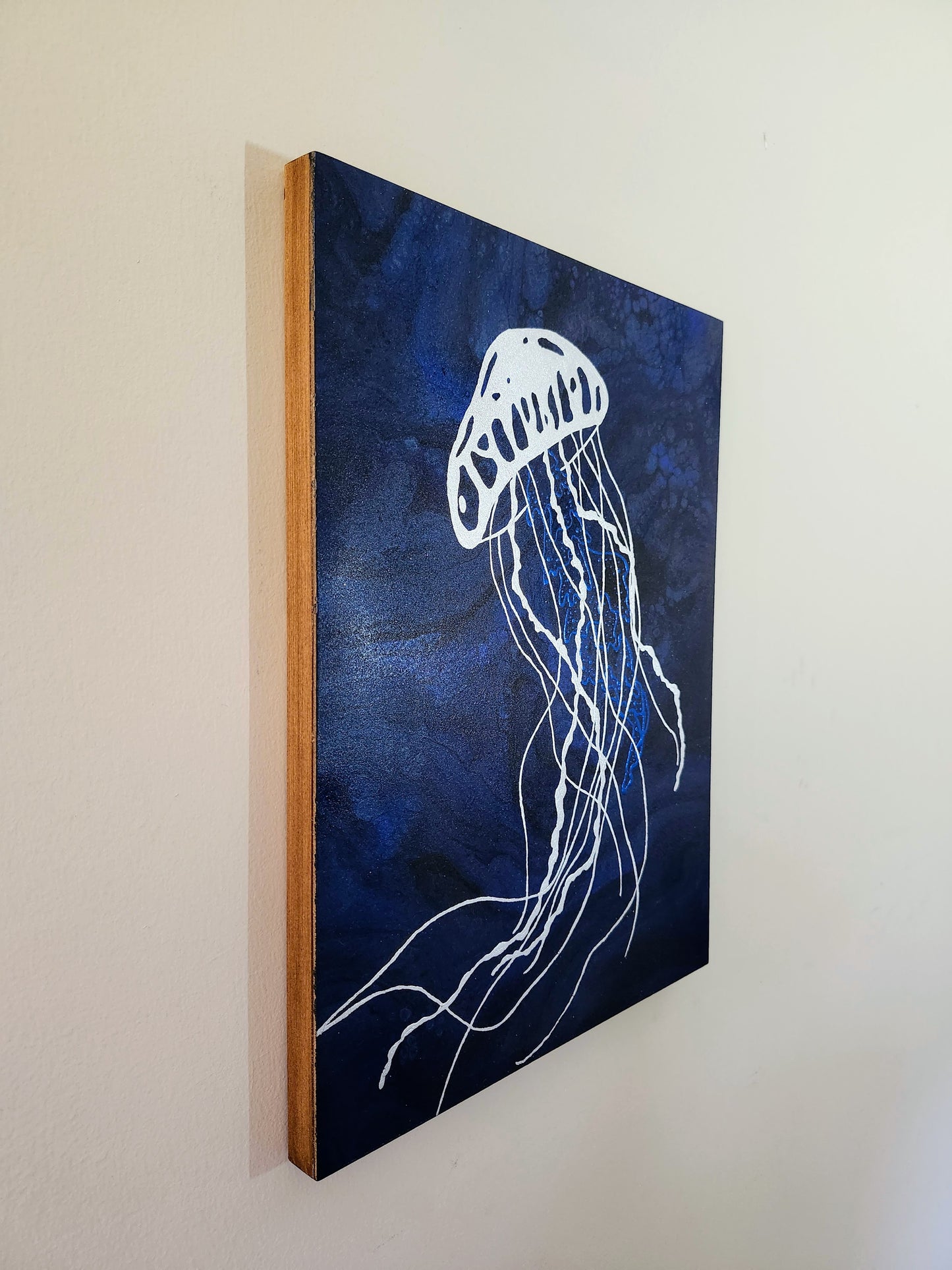 Silver Jellyfish Original Painting