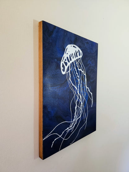 Silver Jellyfish Original Painting