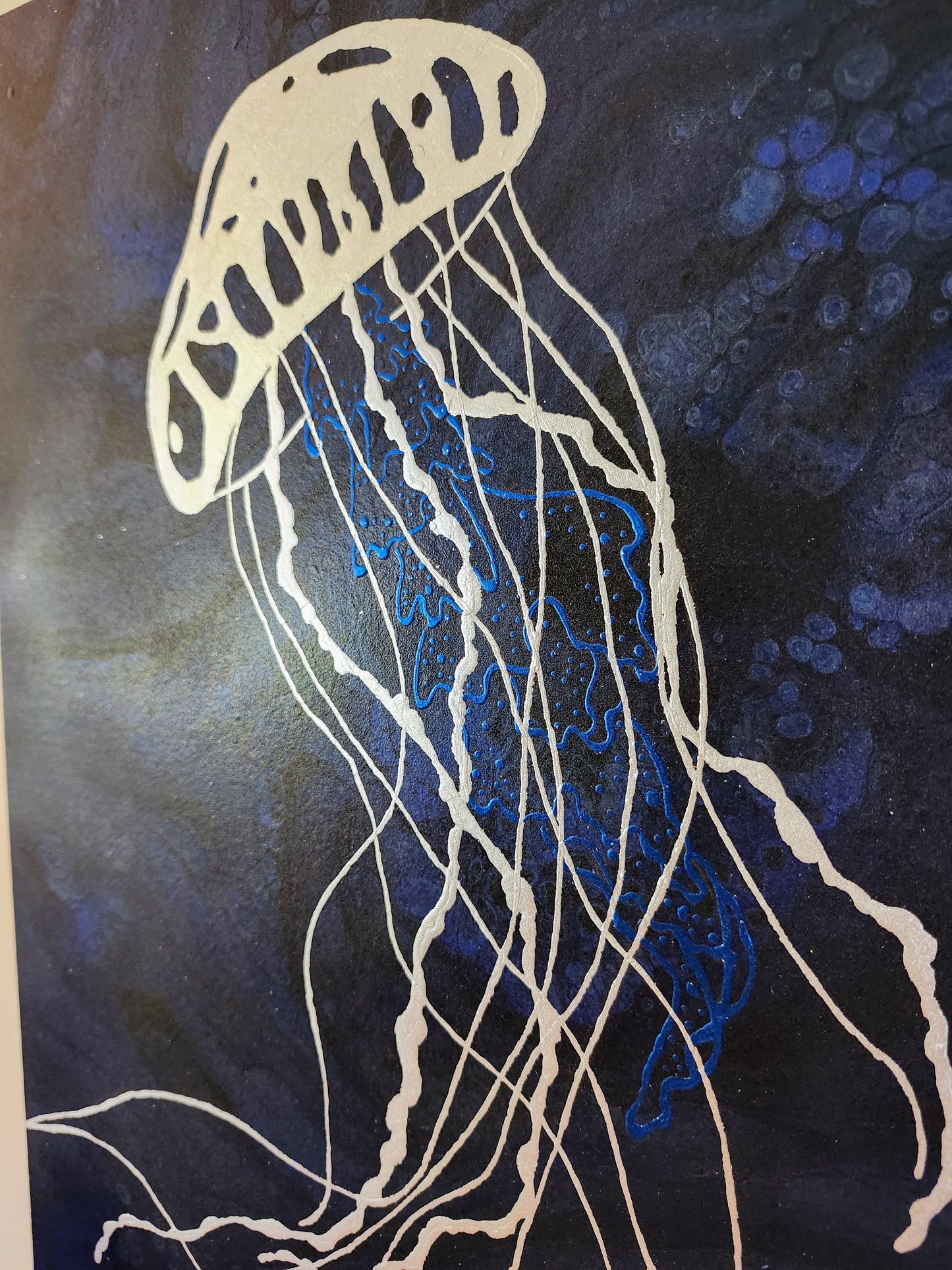 Silver Jellyfish Original Painting