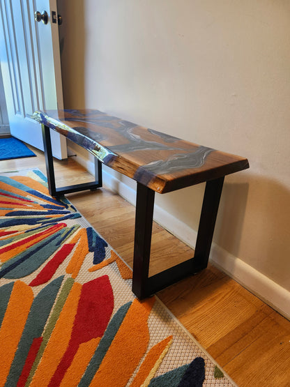 Black Walnut Bench (live edge)