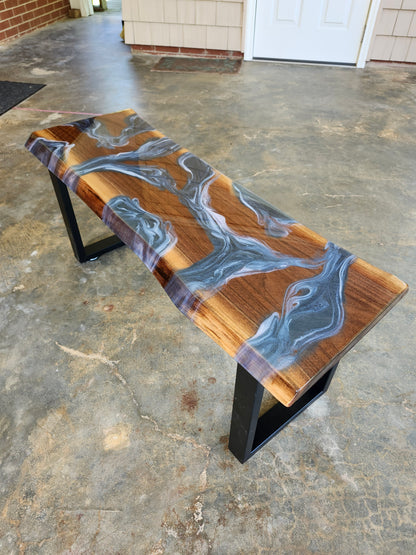 Black Walnut Bench (live edge)