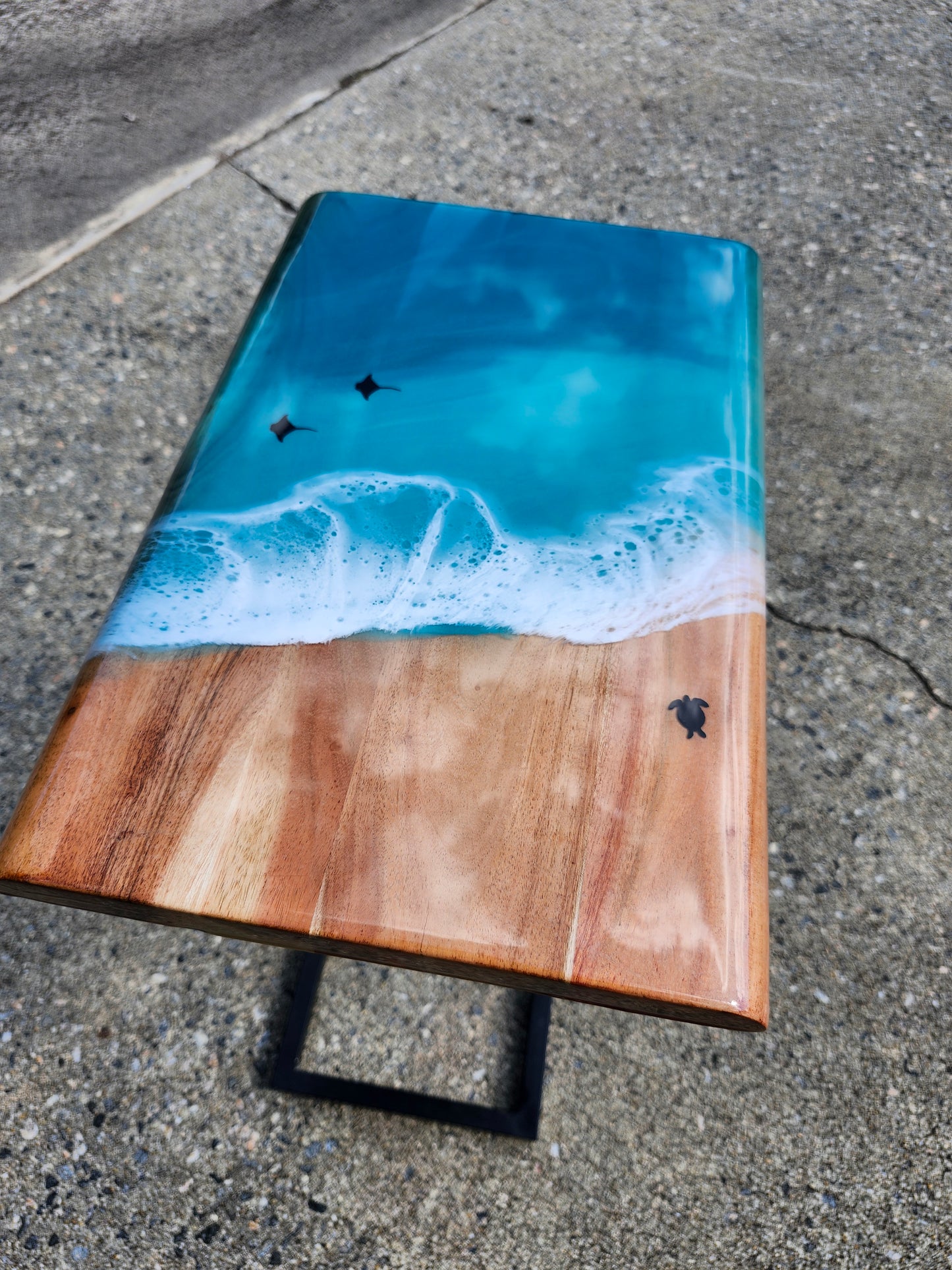 Ocean C Table with turtle + Rays | Outlets | Caribbean Blue