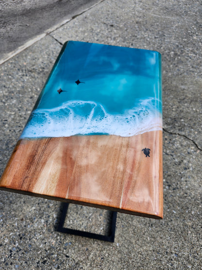 Ocean C Table with turtle + Rays | Outlets | Caribbean Blue