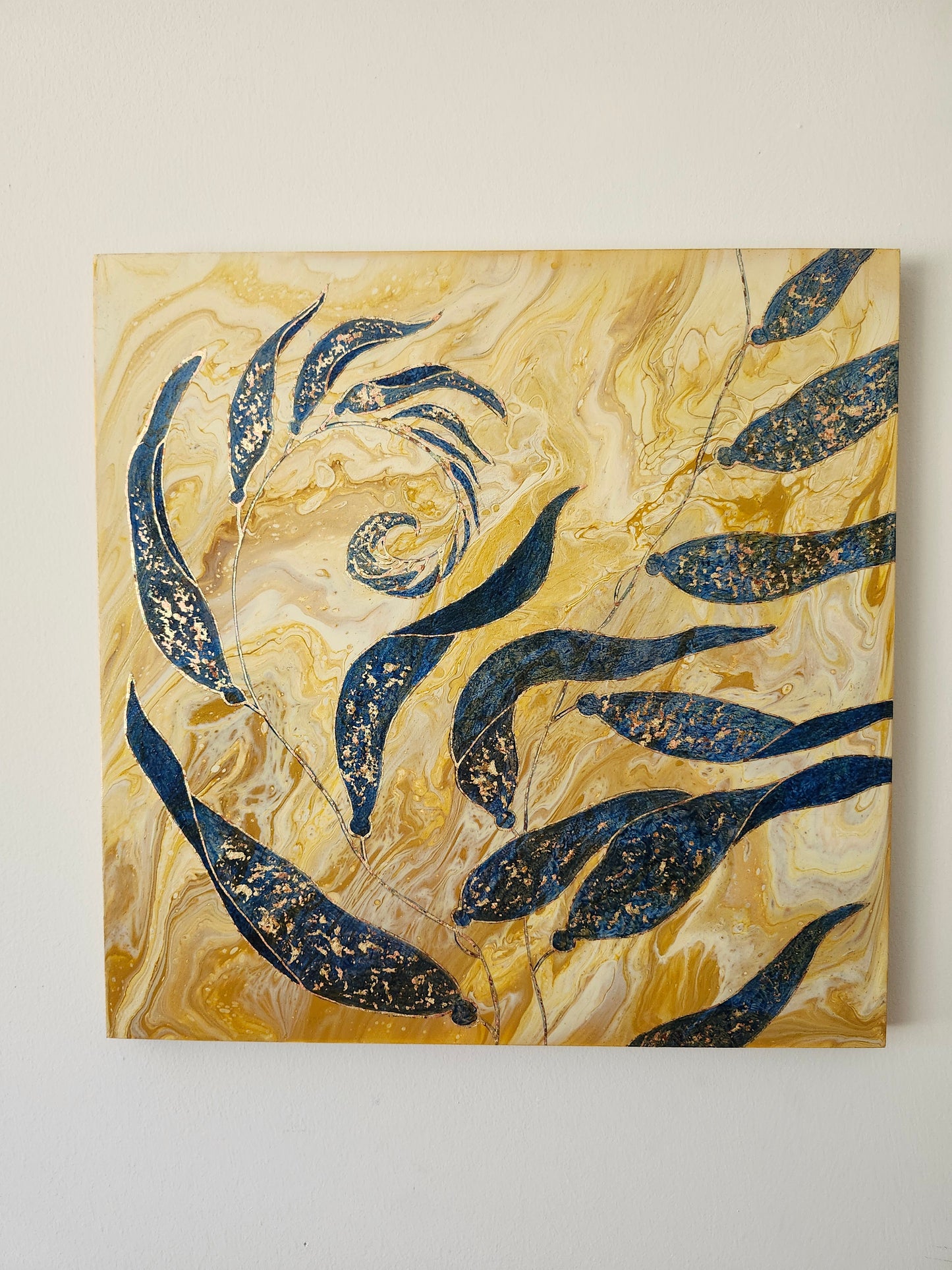 Gilded Kelp inspired Original Painting (light background)