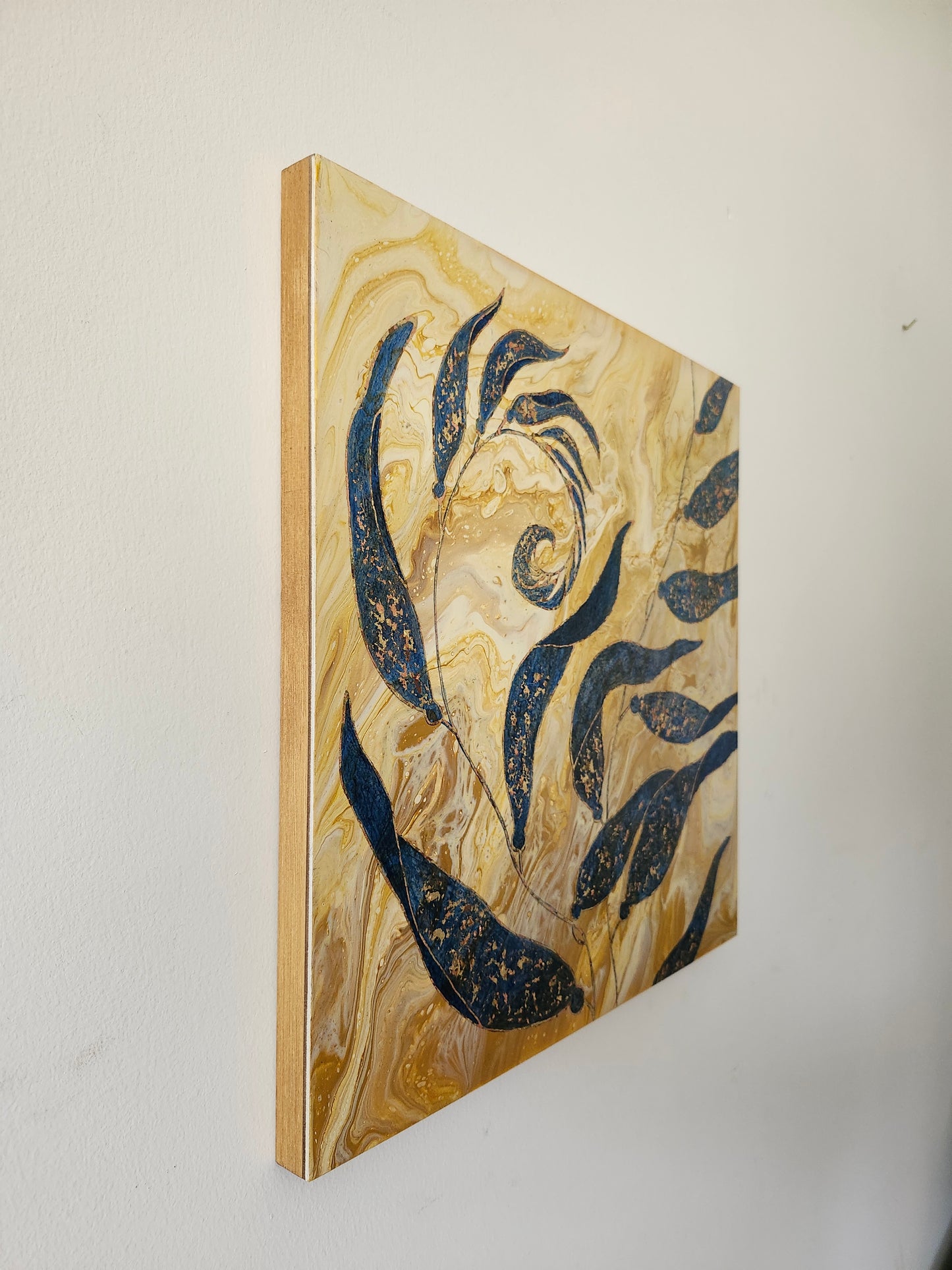 Gilded Kelp inspired Original Painting (light background)