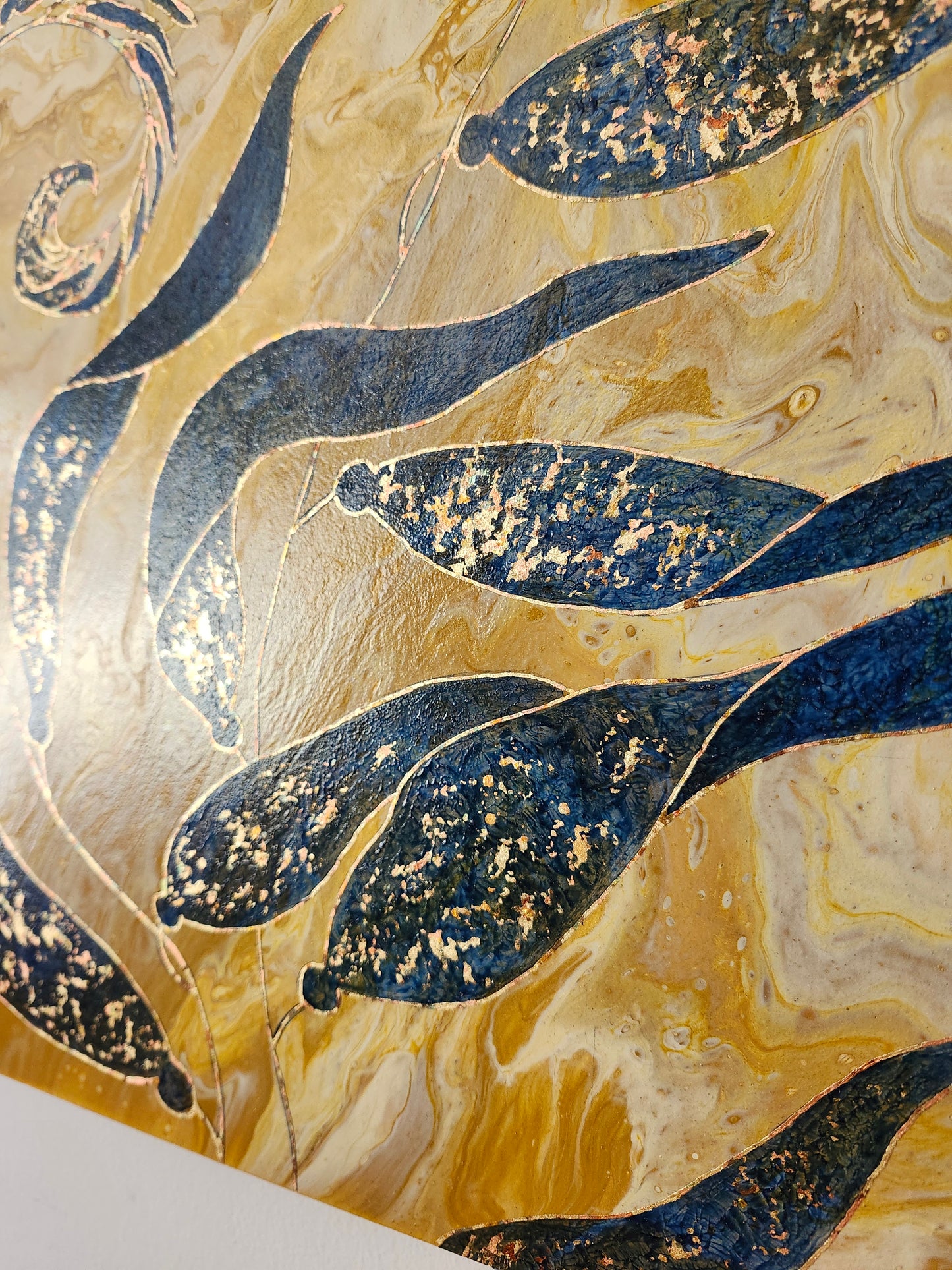 Gilded Kelp inspired Original Painting (light background)