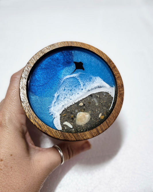 Airtight Glass Jar | Sandy Beach | Pacific Blue Ocean