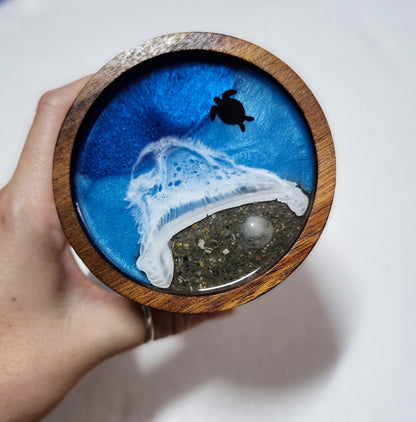 Airtight Glass Jar | Sandy Beach | Pacific Blue Ocean