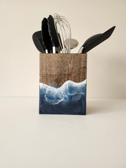 Utensil Holder | Stormy Ocean