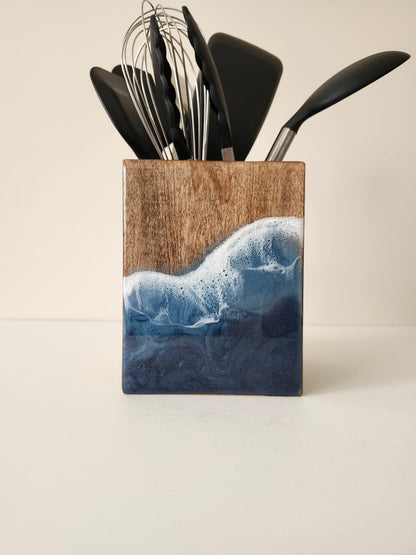 Utensil Holder | Stormy Ocean