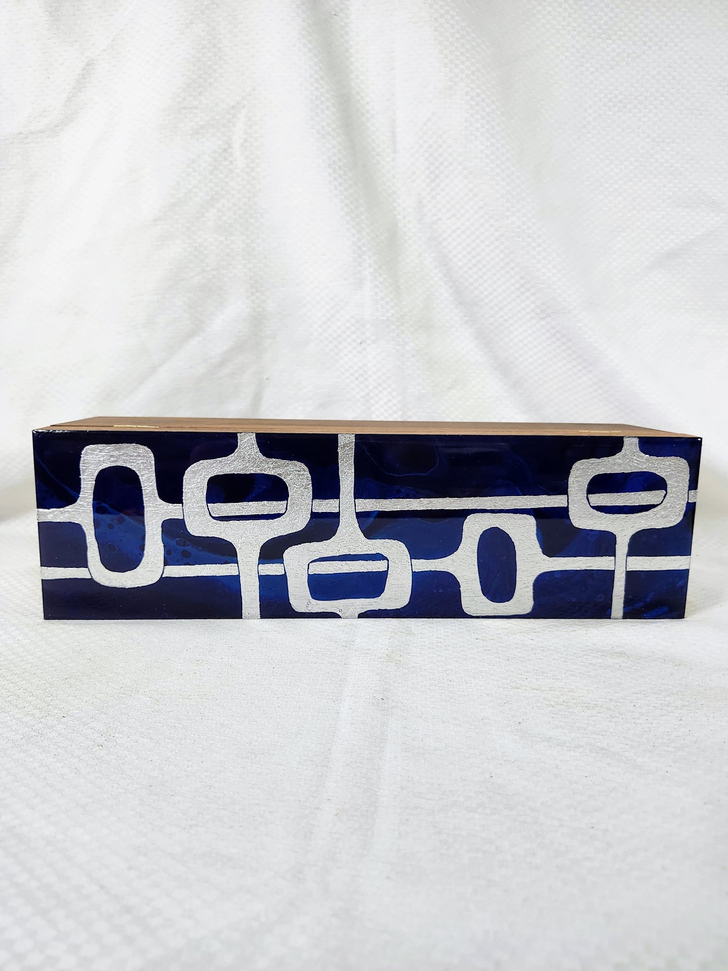 Mid Century Modern Tea Box (silver)