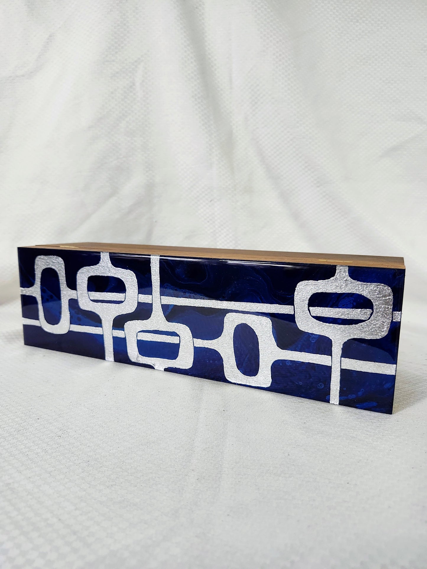 Mid Century Modern Tea Box (silver)