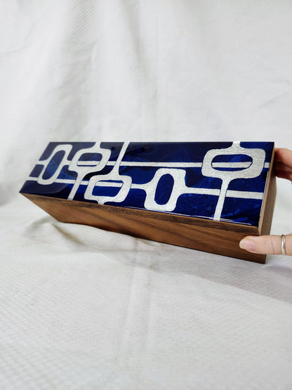 Mid Century Modern Tea Box (silver)