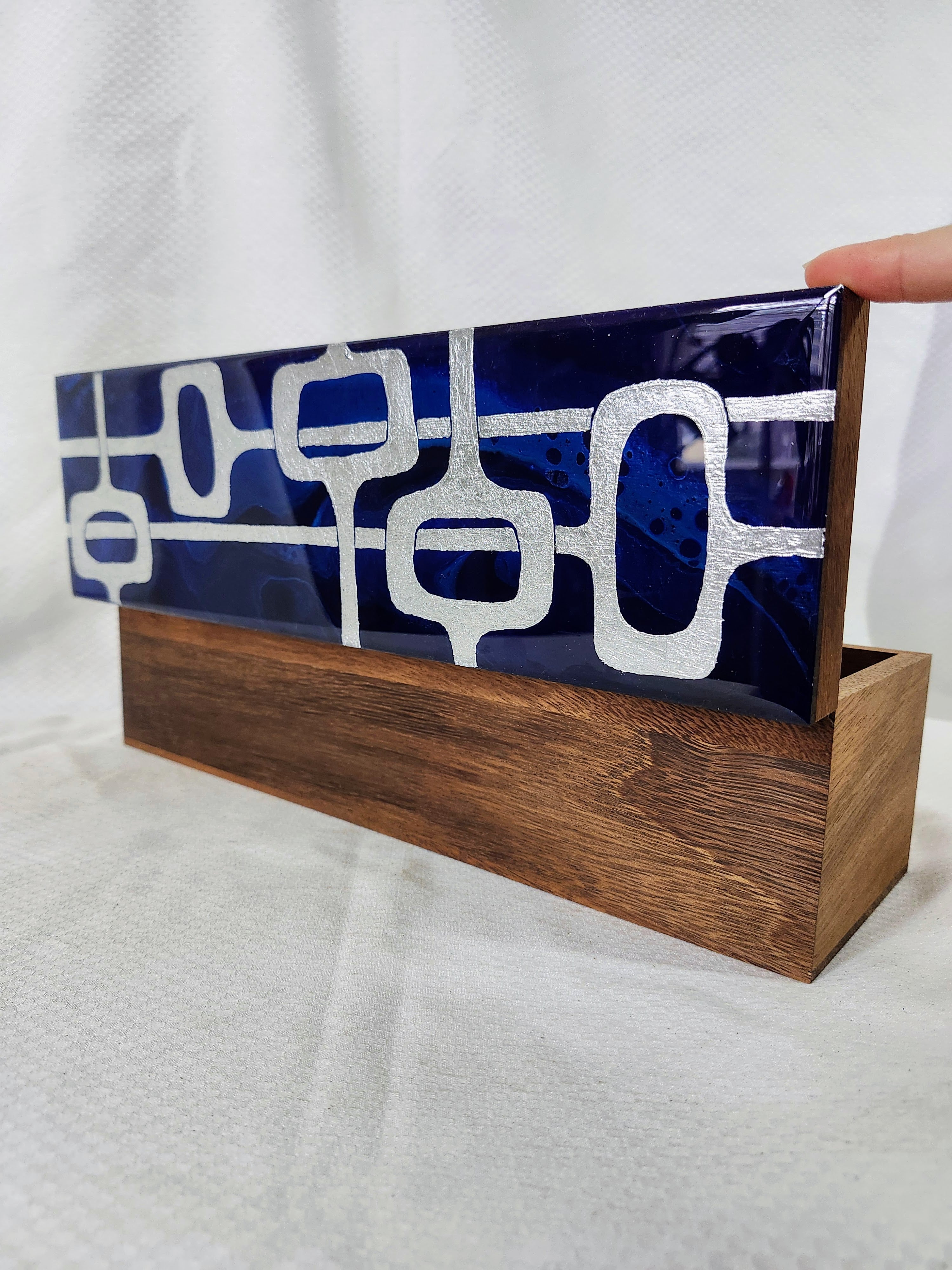 Mid Century Modern Tea Box (silver) – Sarah Lee Studio