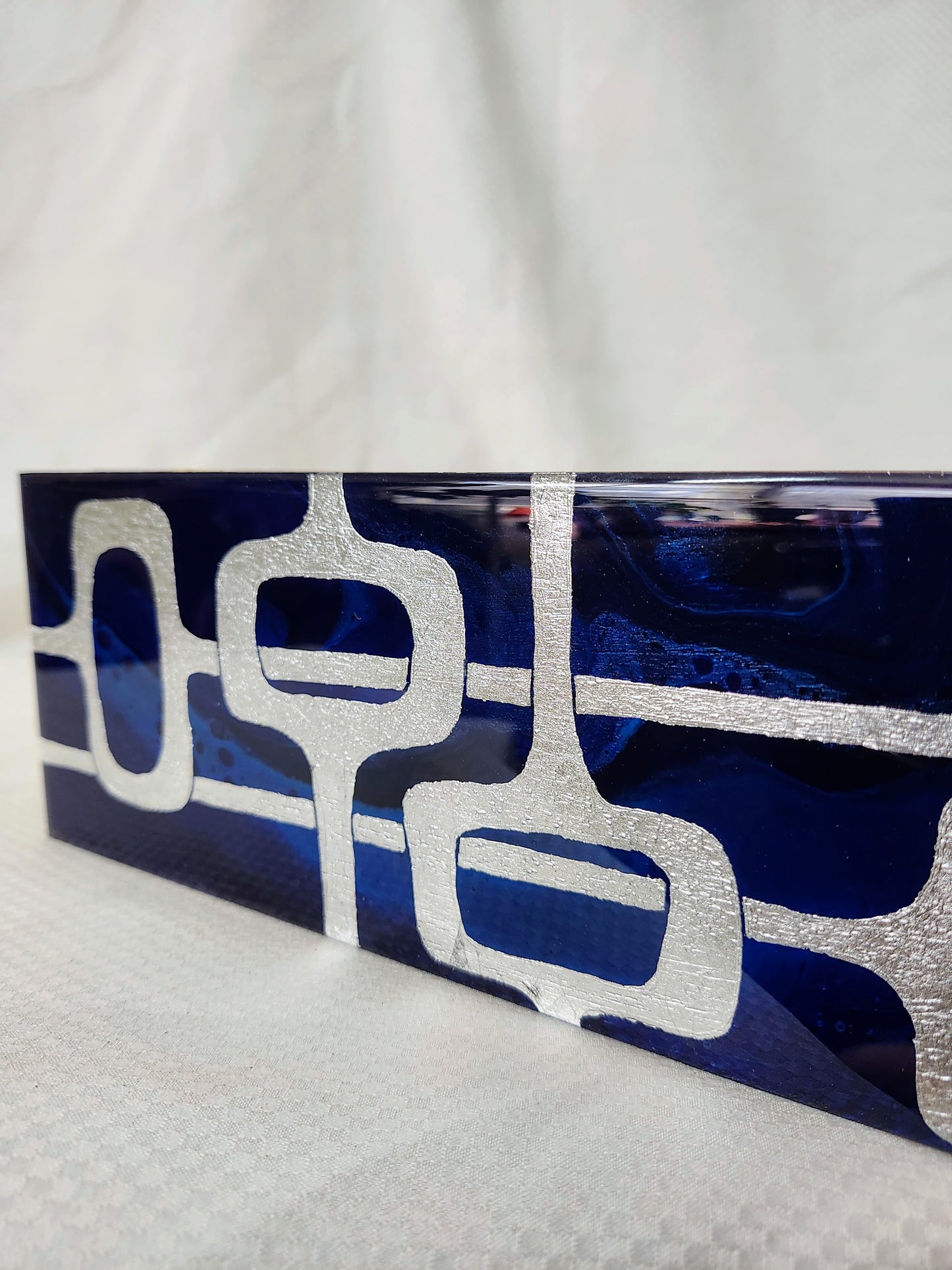 Mid Century Modern Tea Box (silver)