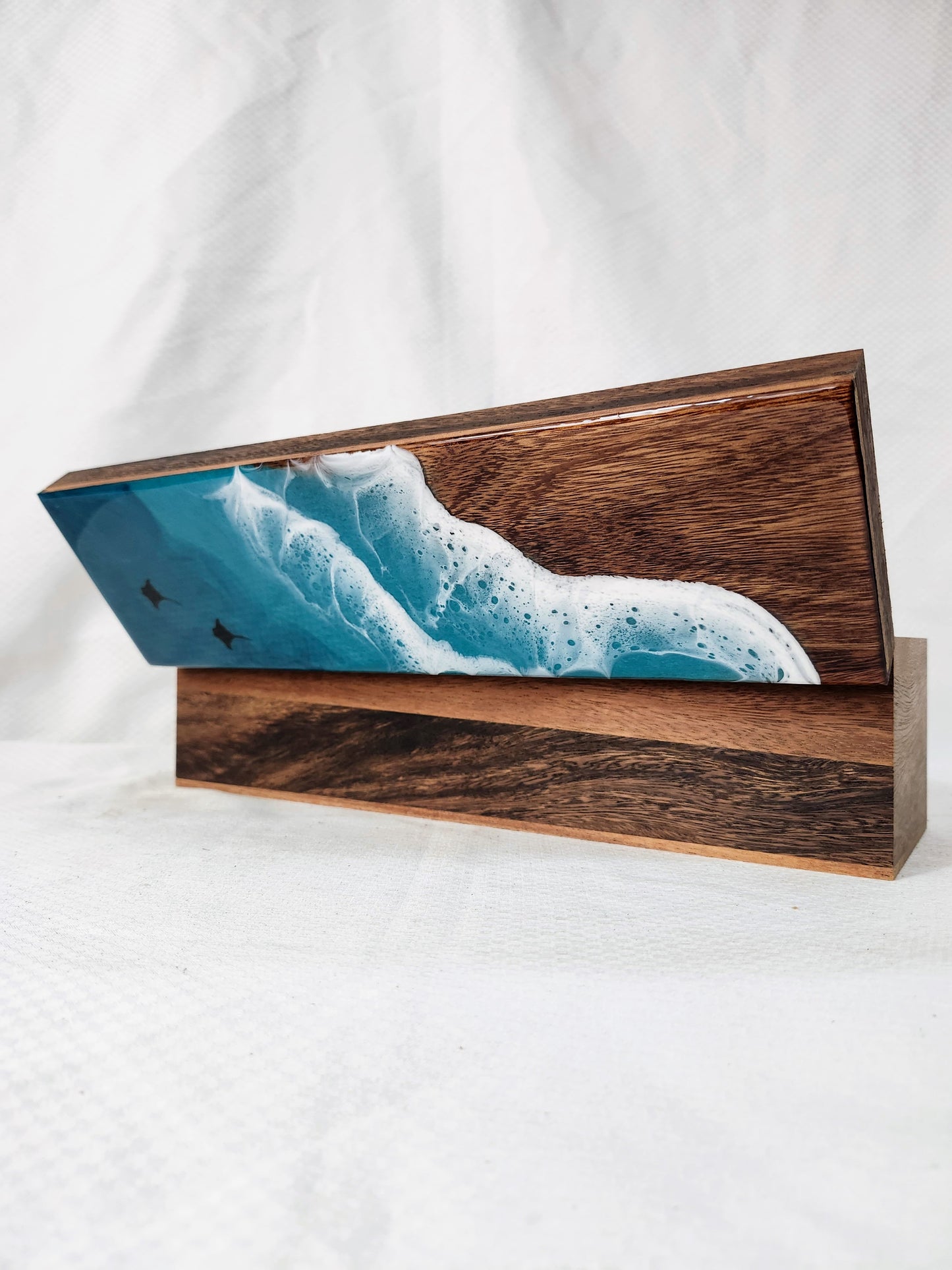 Ocean Tea Box | Wood Beach with Stingrays | Caribbean Ocean