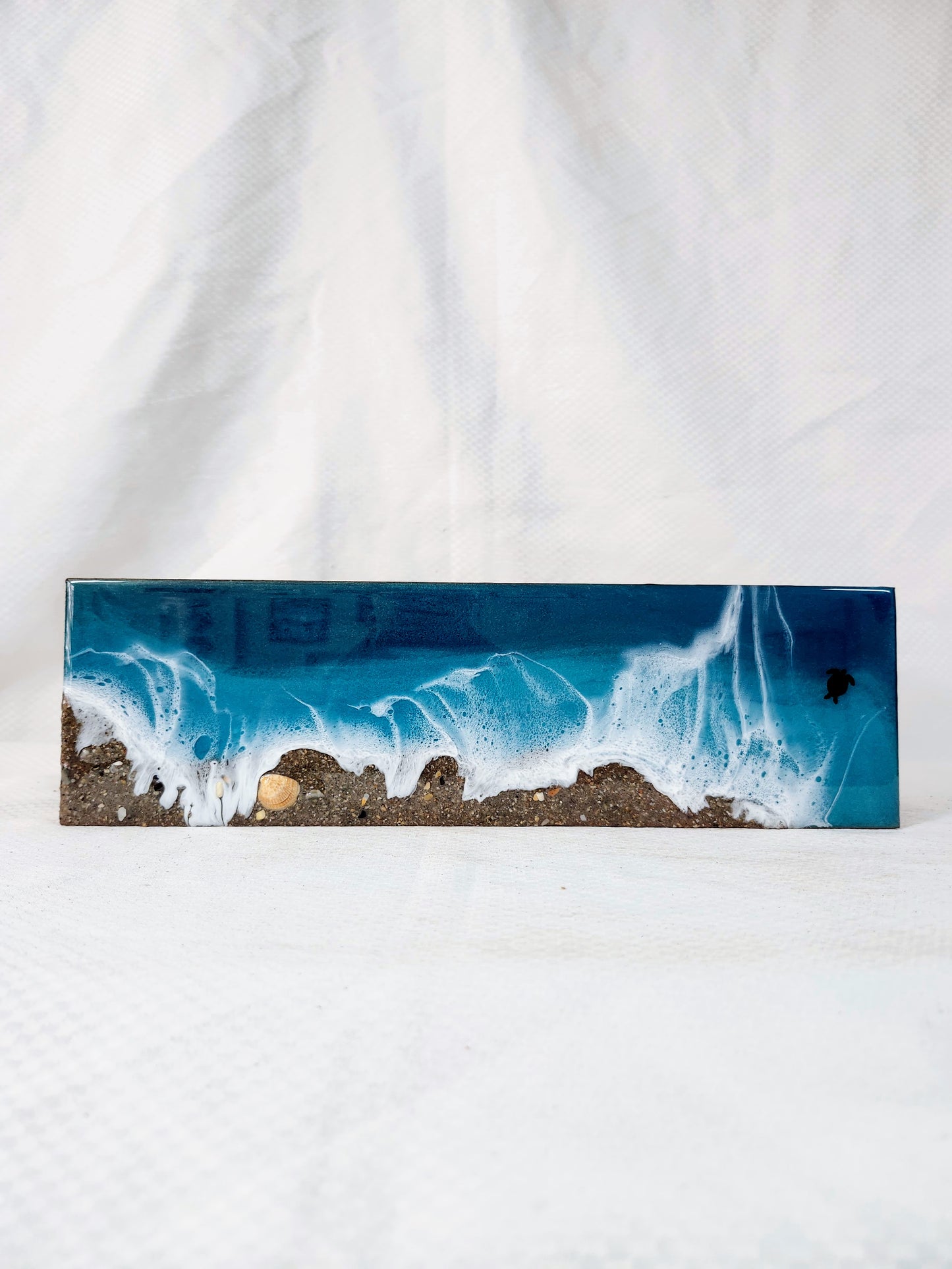 Ocean Tea Box | Texture Beach with Sea Turtle | Caribbean Ocean