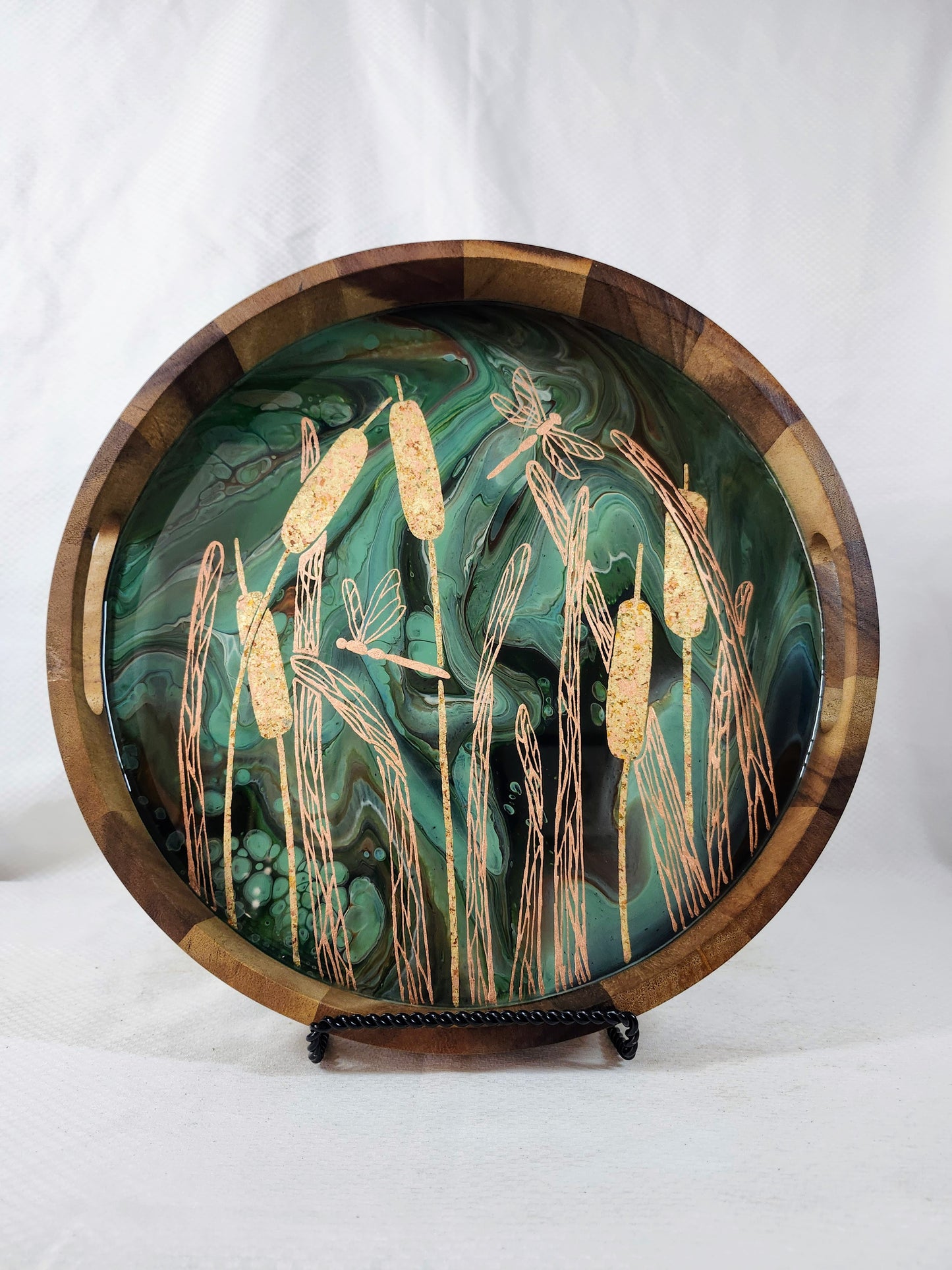 Cattail and Dragonfly Serving Tray | Medium (15 inch)