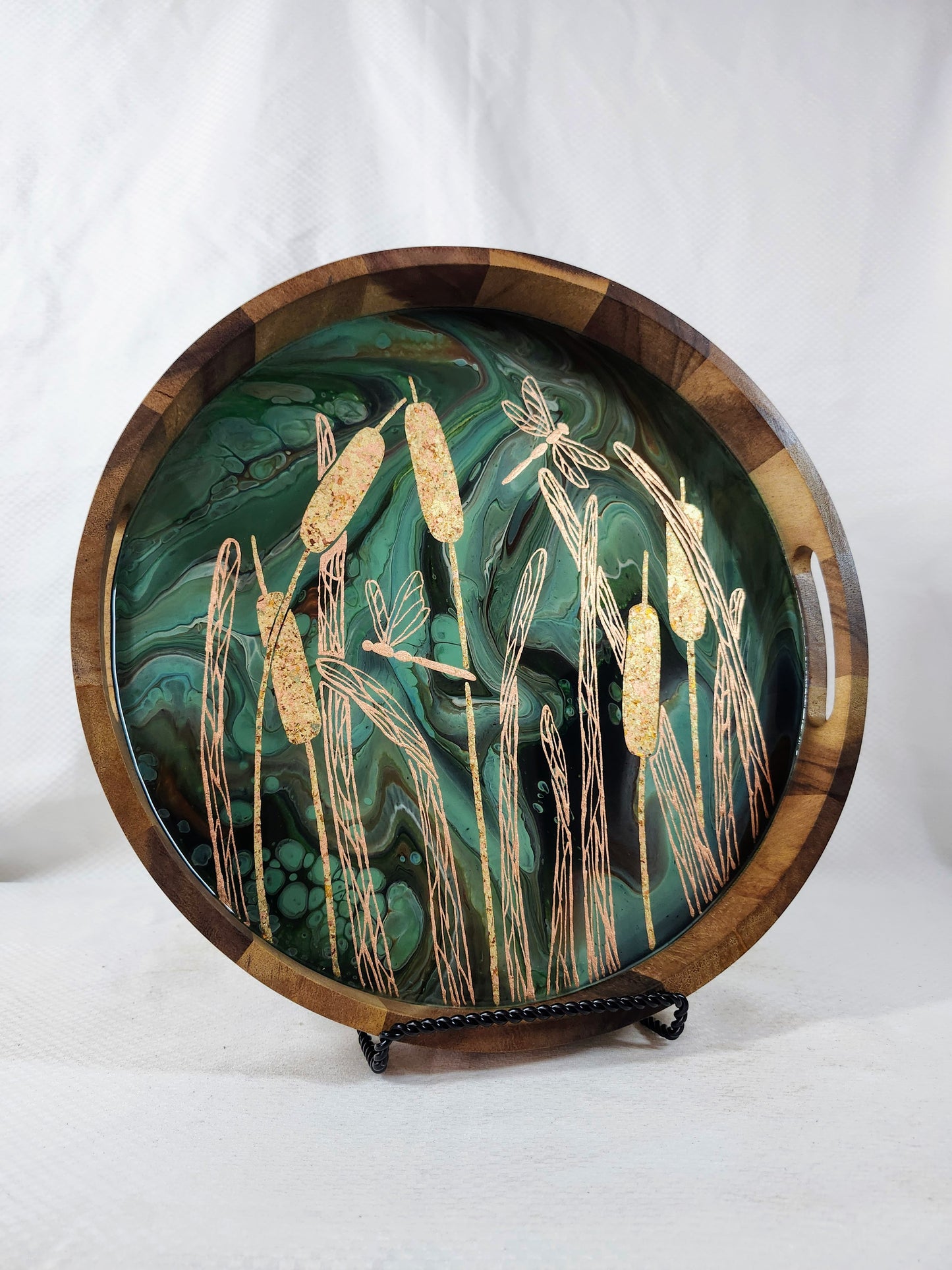 Cattail and Dragonfly Serving Tray | Medium (15 inch)