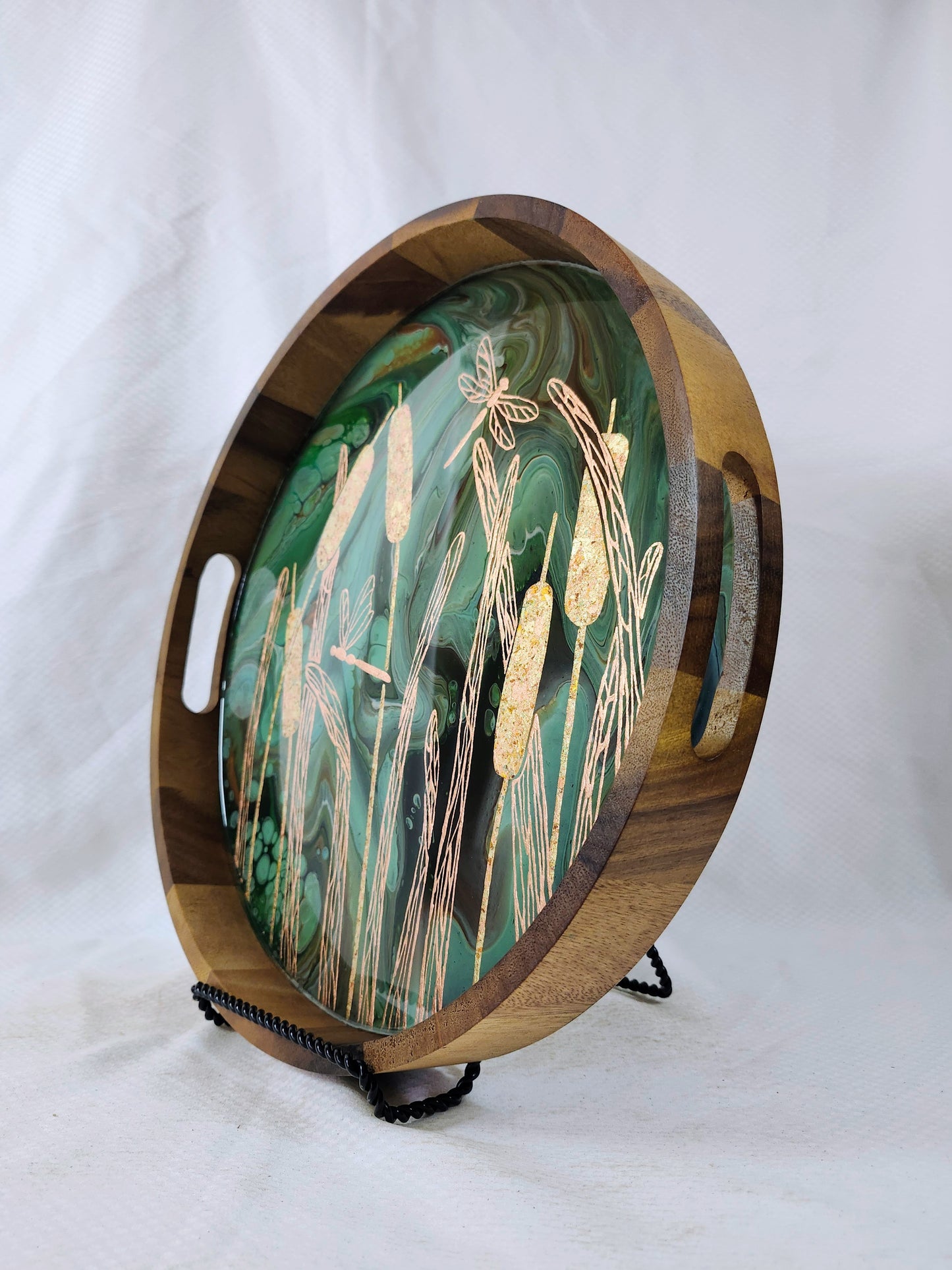 Cattail and Dragonfly Serving Tray | Medium (15 inch)