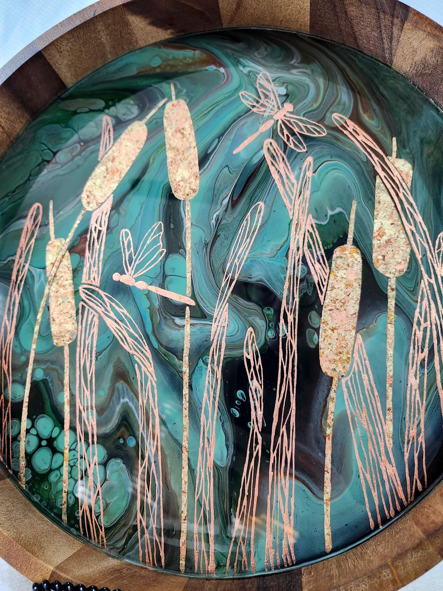 Cattail and Dragonfly Serving Tray | Medium (15 inch)