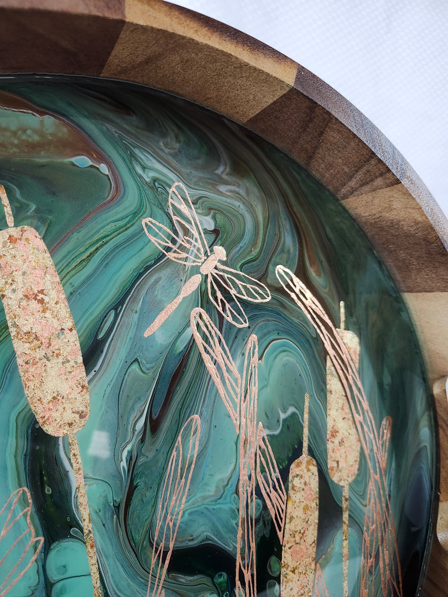 Cattail and Dragonfly Serving Tray | Medium (15 inch)