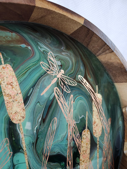 Cattail and Dragonfly Serving Tray | Medium (15 inch)