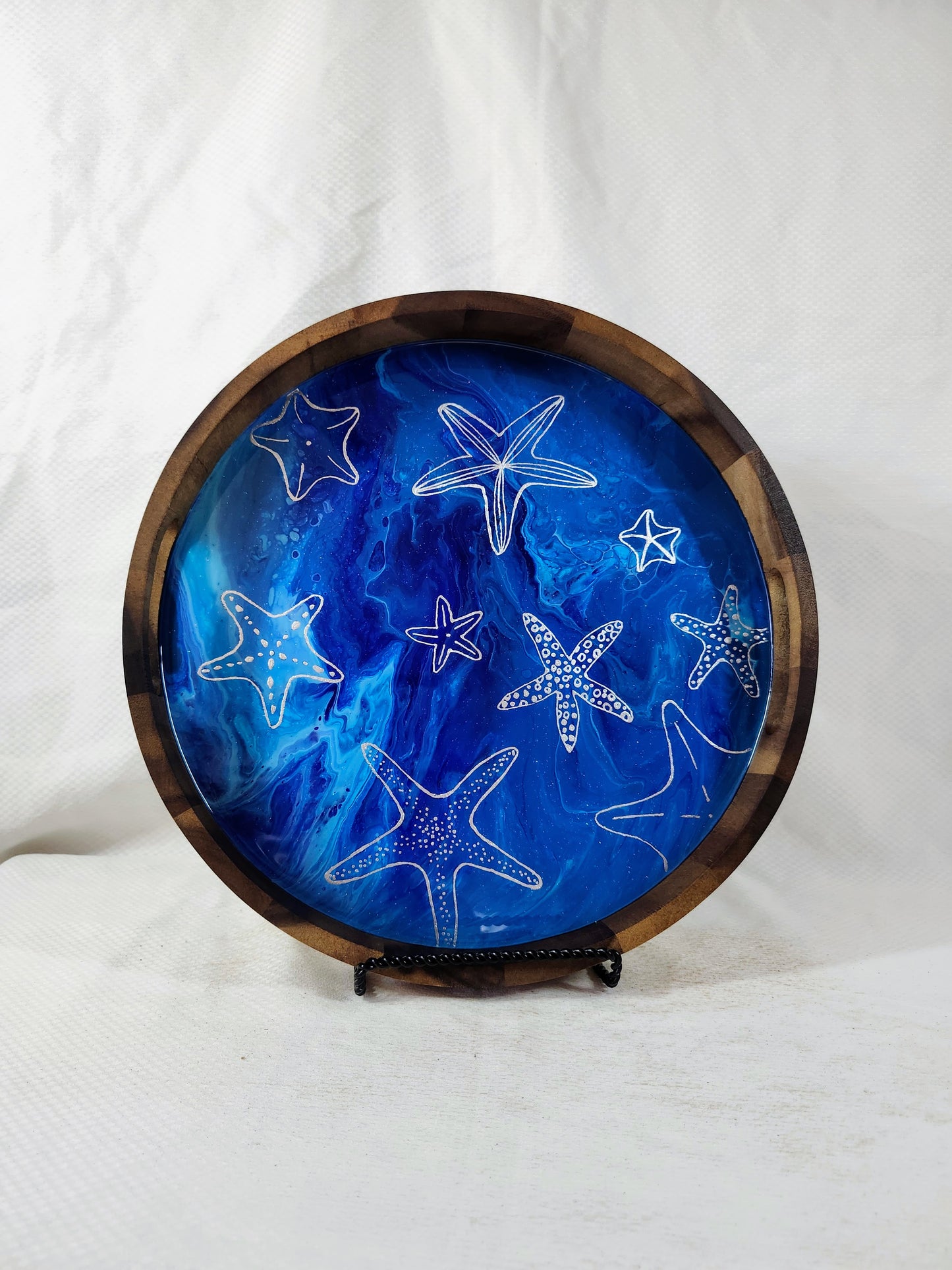 Silver Sea Star Serving Tray | Medium (15 inch)