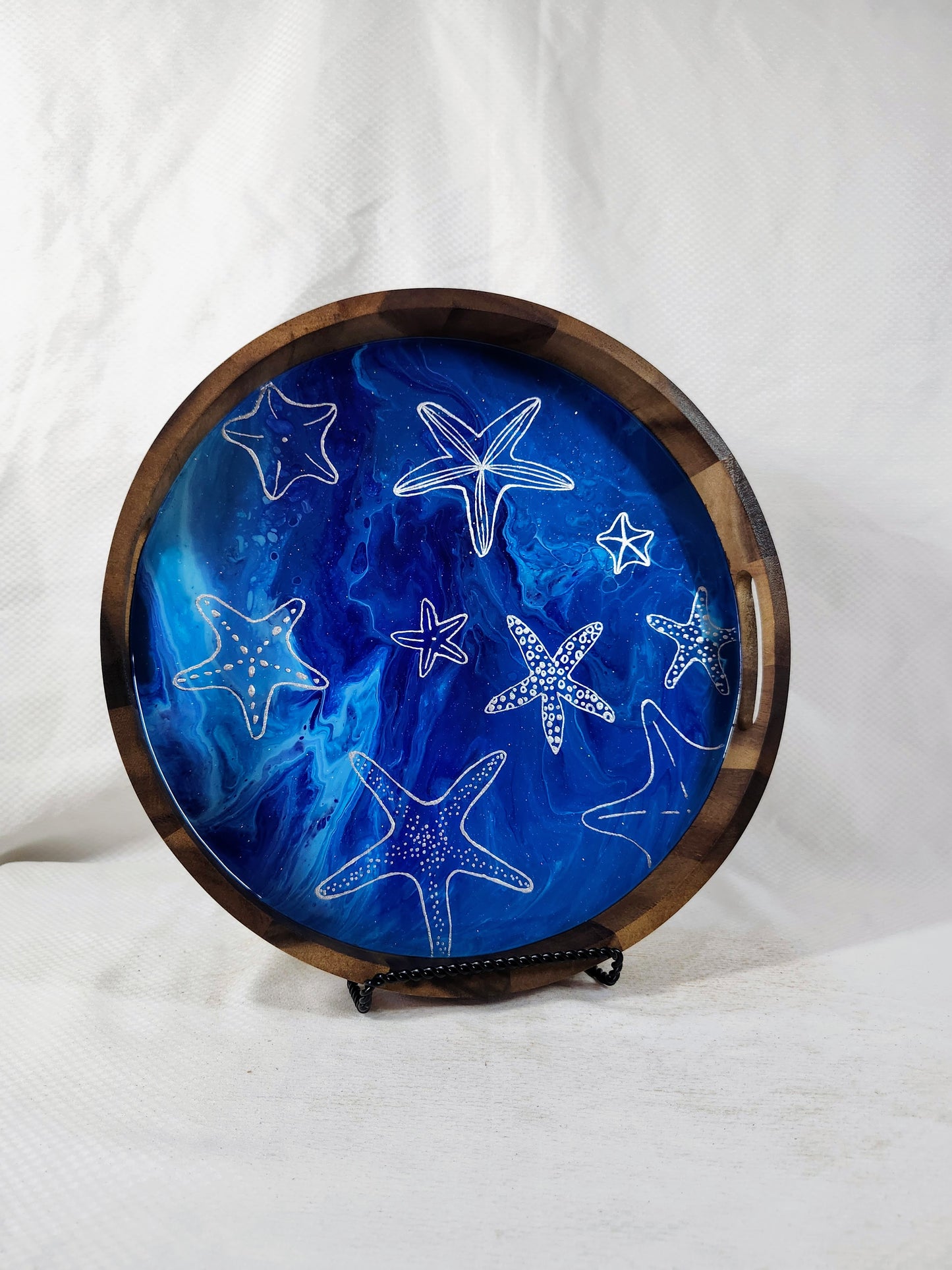 Silver Sea Star Serving Tray | Medium (15 inch)