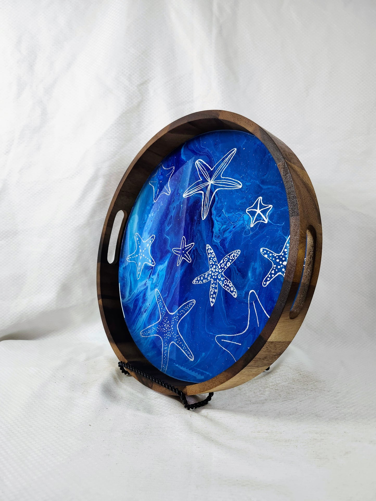 Silver Sea Star Serving Tray | Medium (15 inch)