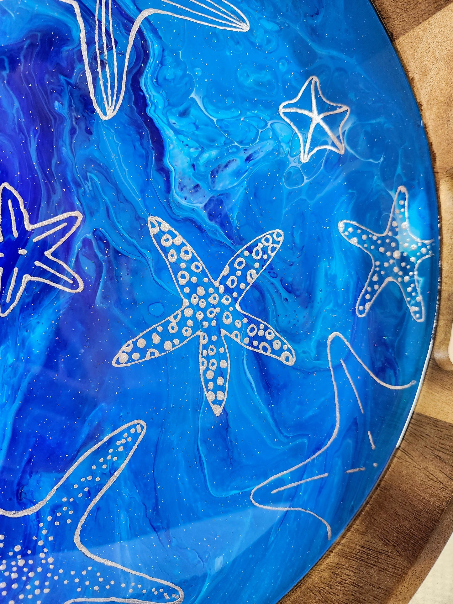 Silver Sea Star Serving Tray | Medium (15 inch)