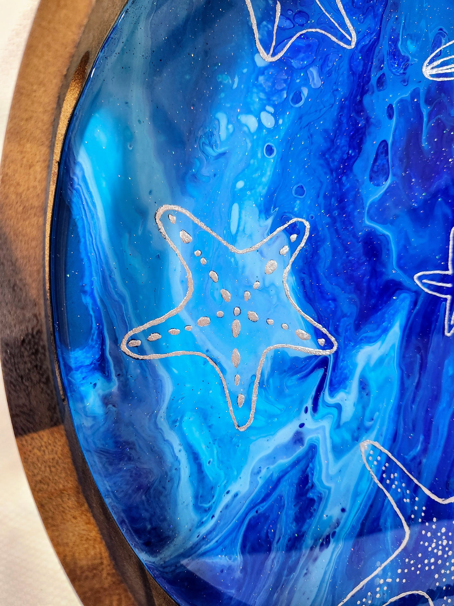 Silver Sea Star Serving Tray | Medium (15 inch)